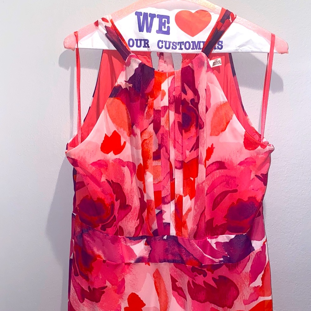 Eliza J floral halter gown